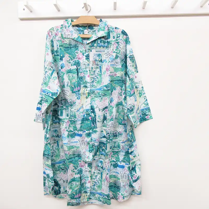 TUNIC　 80ローン・ファームガーデン　長袖羽織/Cブルー